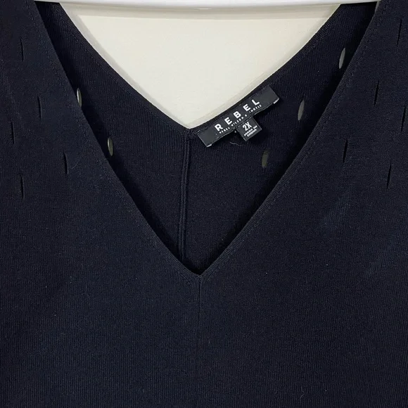 Rebel Wilson X Angels Womens Plus Pointelle Fit & Flare Party Dress 2X - Picture 4 of 8